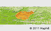 Political Panoramic Map of Luc Ngan, physical outside