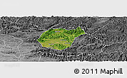 Satellite Panoramic Map of Luc Ngan, desaturated