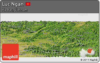 Satellite Panoramic Map of Luc Ngan