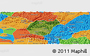 Satellite Panoramic Map of Luc Ngan, political outside