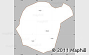 Gray Simple Map of Luc Ngan, cropped outside