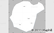 Gray Simple Map of Luc Ngan, single color outside