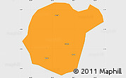 Political Simple Map of Luc Ngan, single color outside