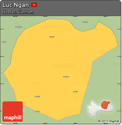 Savanna Style Simple Map of Luc Ngan