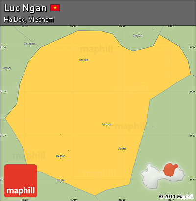 Savanna Style Simple Map of Luc Ngan
