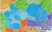 Political Shades Map of Ha Bac