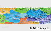 Political Shades Panoramic Map of Ha Bac