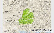 Physical Map of Son Dong, shaded relief outside