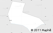 Silver Style Simple Map of Yen The, single color outside
