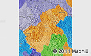 Political Shades Map of Ha Giang