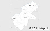 Silver Style Simple Map of Ha Giang, single color outside