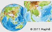 Physical Location Map of Xin Man, highlighted country, within the entire country