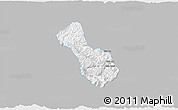 Gray 3D Map of Yen Minh, single color outside