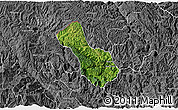 Satellite 3D Map of Yen Minh, desaturated