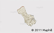 Shaded Relief 3D Map of Yen Minh, cropped outside