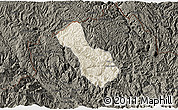 Shaded Relief 3D Map of Yen Minh, darken