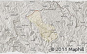 Shaded Relief 3D Map of Yen Minh, semi-desaturated