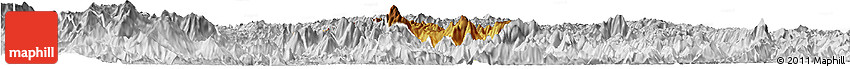 Physical Horizon Map of Yen Minh, lighten, desaturated