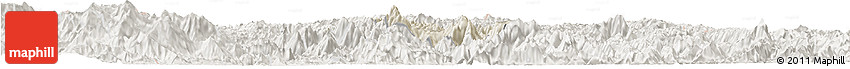 Shaded Relief Horizon Map of Yen Minh, lighten