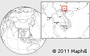 Blank Location Map of Yen Minh, highlighted country, within the entire country
