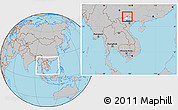 Gray Location Map of Yen Minh, highlighted parent region, within the entire country