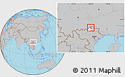 Gray Location Map of Yen Minh, highlighted parent region