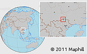 Gray Location Map of Yen Minh