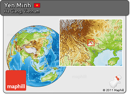 Physical Location Map of Yen Minh, highlighted parent region