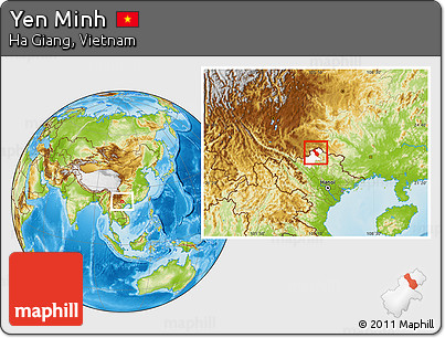 Physical Location Map of Yen Minh, highlighted parent region