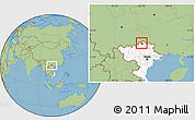 Savanna Style Location Map of Yen Minh, highlighted country