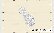 Classic Style Map of Yen Minh, single color outside