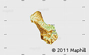 Physical Map of Yen Minh, single color outside