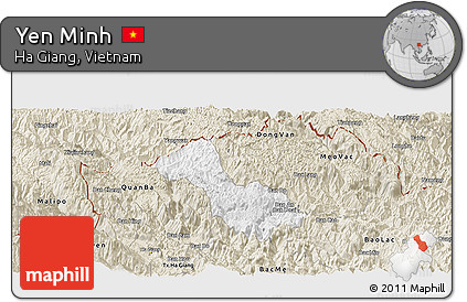 Classic Style Panoramic Map of Yen Minh