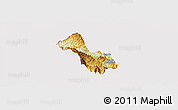 Physical Panoramic Map of Yen Minh, cropped outside