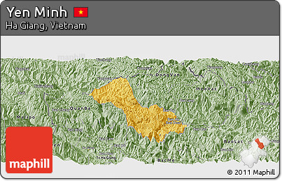 Savanna Style Panoramic Map of Yen Minh