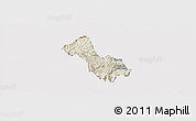 Shaded Relief Panoramic Map of Yen Minh, cropped outside