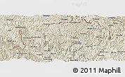 Shaded Relief Panoramic Map of Yen Minh