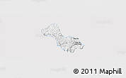 Silver Style Panoramic Map of Yen Minh, single color outside
