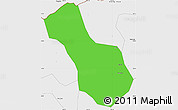 Political Simple Map of Yen Minh, single color outside, borders and labels