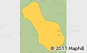 Savanna Style Simple Map of Yen Minh, cropped outside