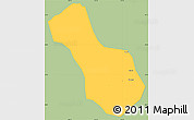 Savanna Style Simple Map of Yen Minh, single color outside