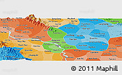 Political Shades Panoramic Map of Ha Noi