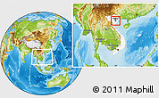 Physical Location Map of Thanh Tri, highlighted country, within the entire country