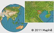 Satellite Location Map of Thanh Tri, highlighted parent region