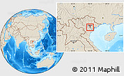 Shaded Relief Location Map of Thanh Tri