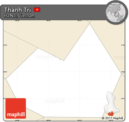 Classic Style Simple Map of Thanh Tri