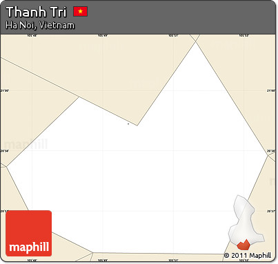 Classic Style Simple Map of Thanh Tri