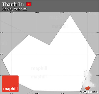 Gray Simple Map of Thanh Tri
