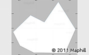 Gray Simple Map of Thanh Tri, single color outside