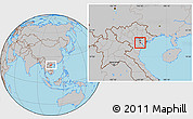 Gray Location Map of Phu Xuyen